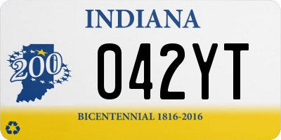 IN license plate 042YT