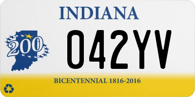 IN license plate 042YV