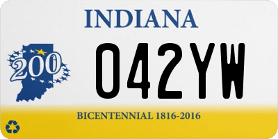 IN license plate 042YW