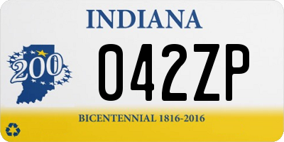 IN license plate 042ZP