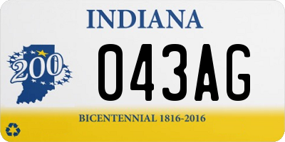 IN license plate 043AG