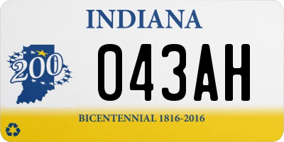 IN license plate 043AH