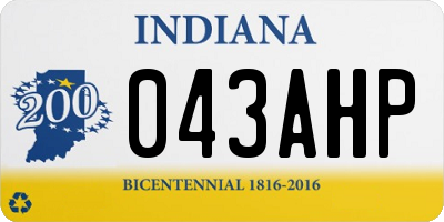 IN license plate 043AHP
