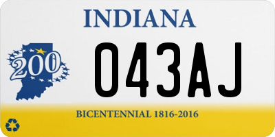 IN license plate 043AJ