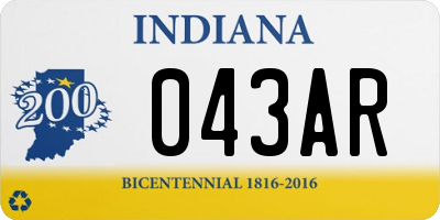 IN license plate 043AR