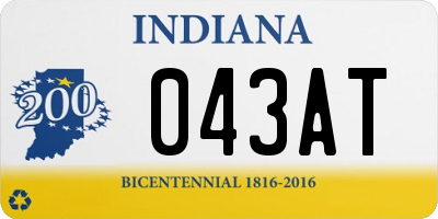 IN license plate 043AT
