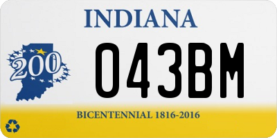 IN license plate 043BM