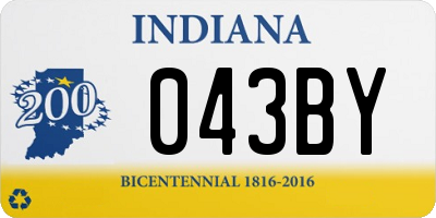 IN license plate 043BY