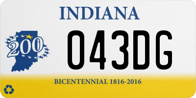 IN license plate 043DG