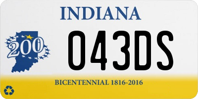 IN license plate 043DS