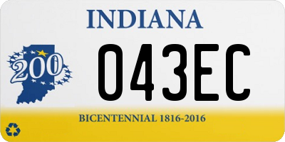 IN license plate 043EC