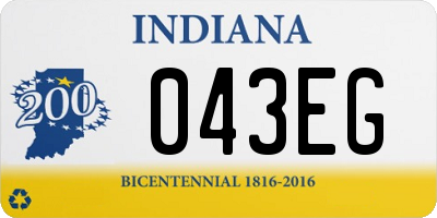 IN license plate 043EG