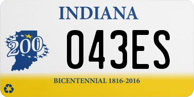 IN license plate 043ES