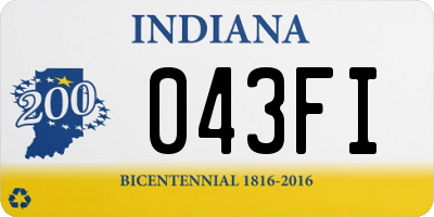 IN license plate 043FI