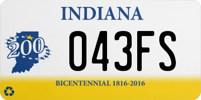 IN license plate 043FS