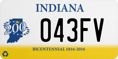 IN license plate 043FV