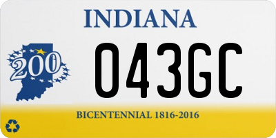 IN license plate 043GC