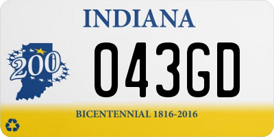 IN license plate 043GD