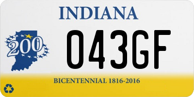 IN license plate 043GF