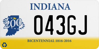 IN license plate 043GJ