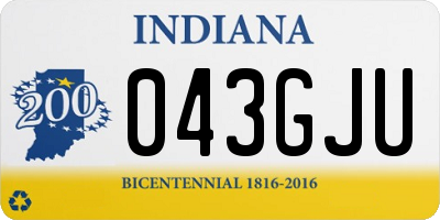 IN license plate 043GJU