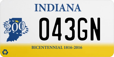 IN license plate 043GN