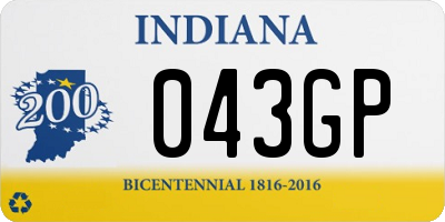 IN license plate 043GP