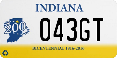 IN license plate 043GT