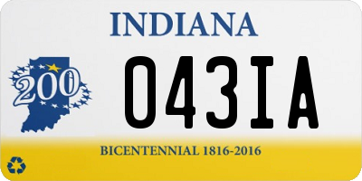 IN license plate 043IA