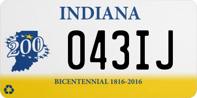 IN license plate 043IJ