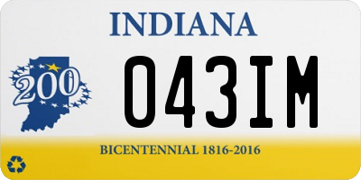 IN license plate 043IM