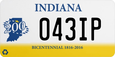 IN license plate 043IP