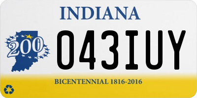 IN license plate 043IUY