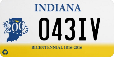 IN license plate 043IV