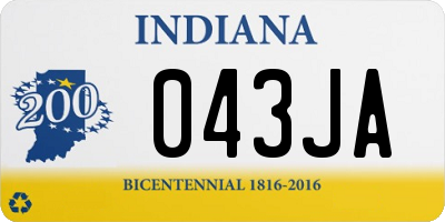 IN license plate 043JA