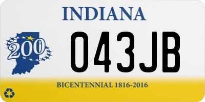 IN license plate 043JB