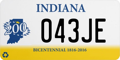 IN license plate 043JE