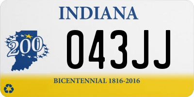 IN license plate 043JJ