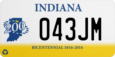 IN license plate 043JM