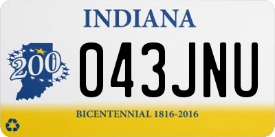 IN license plate 043JNU