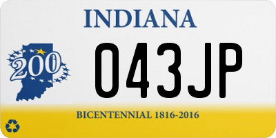 IN license plate 043JP