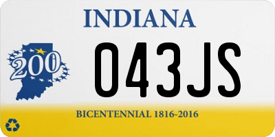 IN license plate 043JS