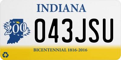IN license plate 043JSU