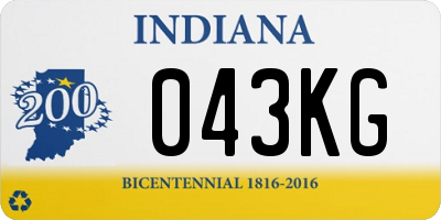 IN license plate 043KG