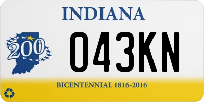 IN license plate 043KN