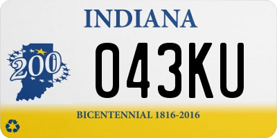 IN license plate 043KU