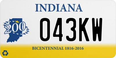 IN license plate 043KW