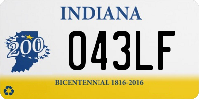 IN license plate 043LF