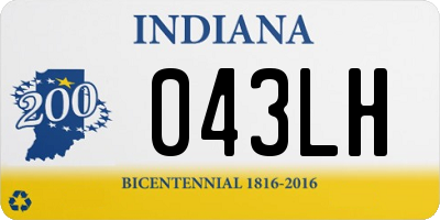 IN license plate 043LH