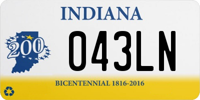 IN license plate 043LN